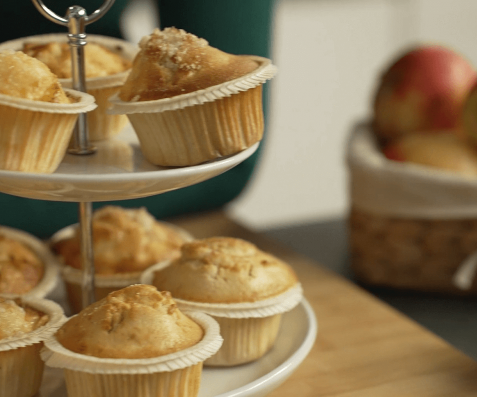 Muffin alle mele in friggitrice ad aria