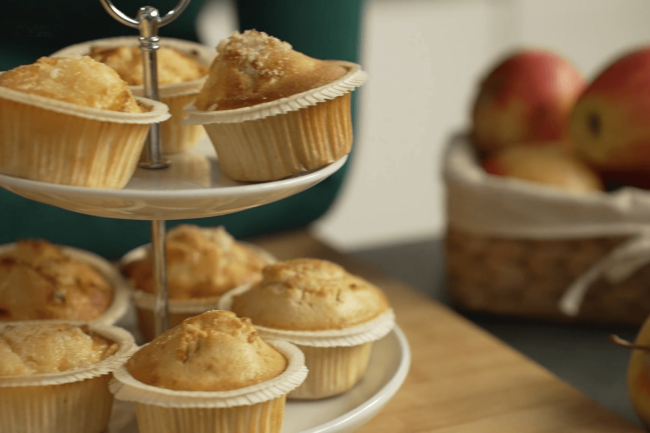 Muffin alle mele in friggitrice ad aria