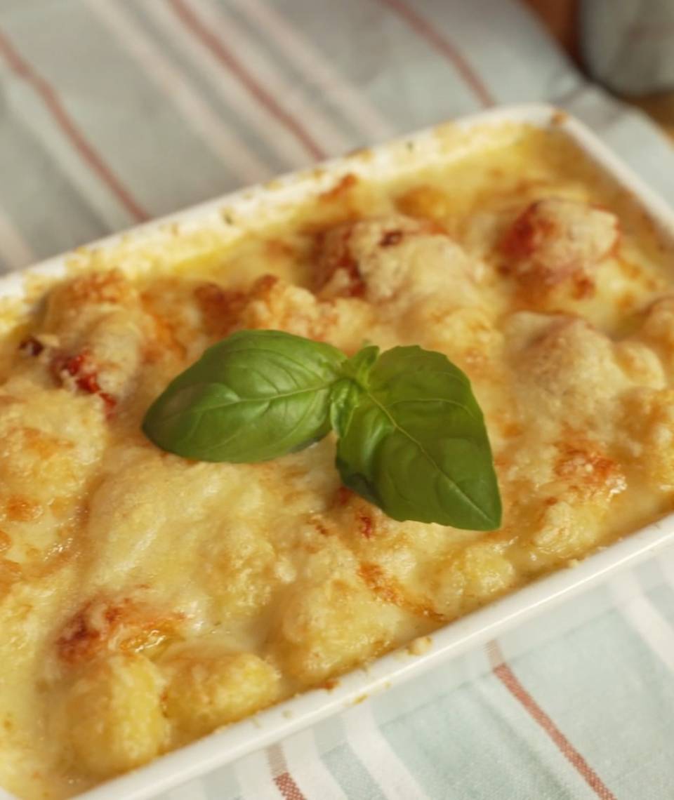 Gnocchi alla sorrentina con pomodorini confit in friggitrice ad aria