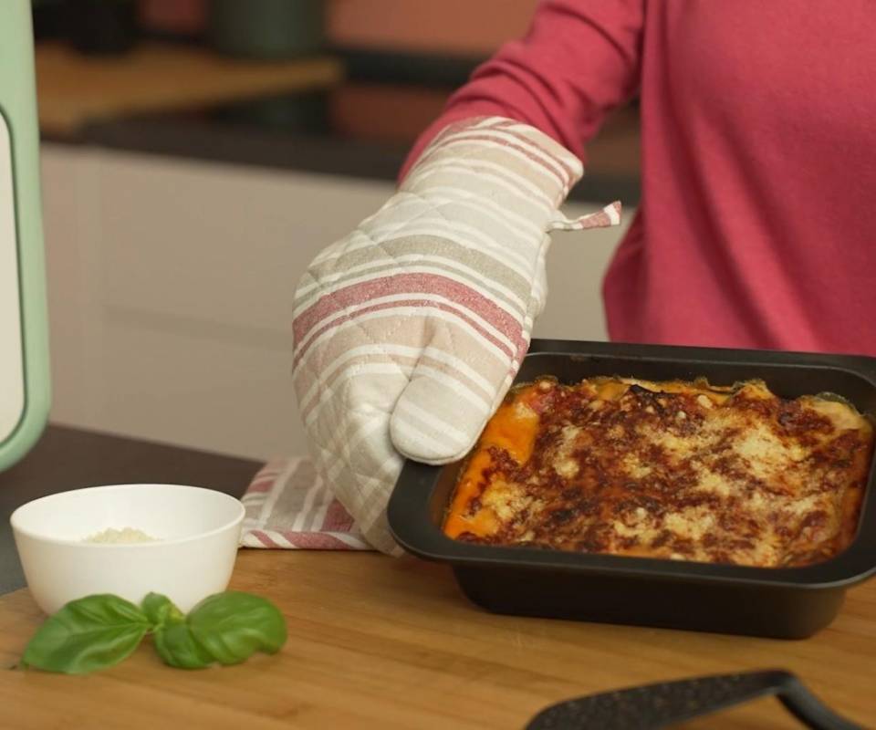 Lasagne alla bolognese in friggitrice ad aria