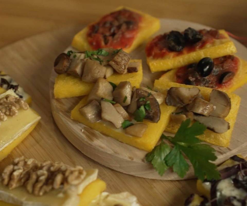 Crostini di polenta in friggitrice ad aria