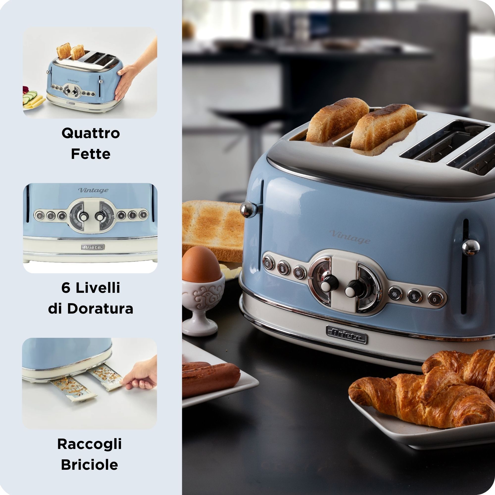 Cecotec Verticale Broodrooster 4 Korte Gleuven Toastin' time 1700