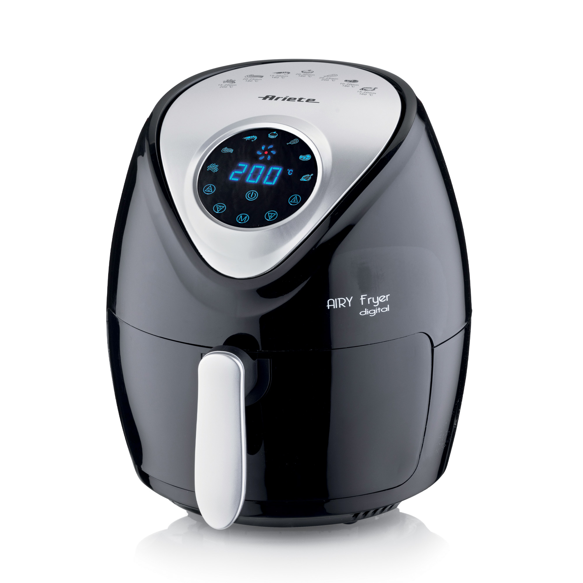 ARIETE 4616 Airy Fryer Digital, Friggitrice ad Aria Digitale, Capacita 2,6  L, 1300 W, Time '60 minuti, 7 programmi, Nera, Friggitrici ad aria in  Offerta su Stay On