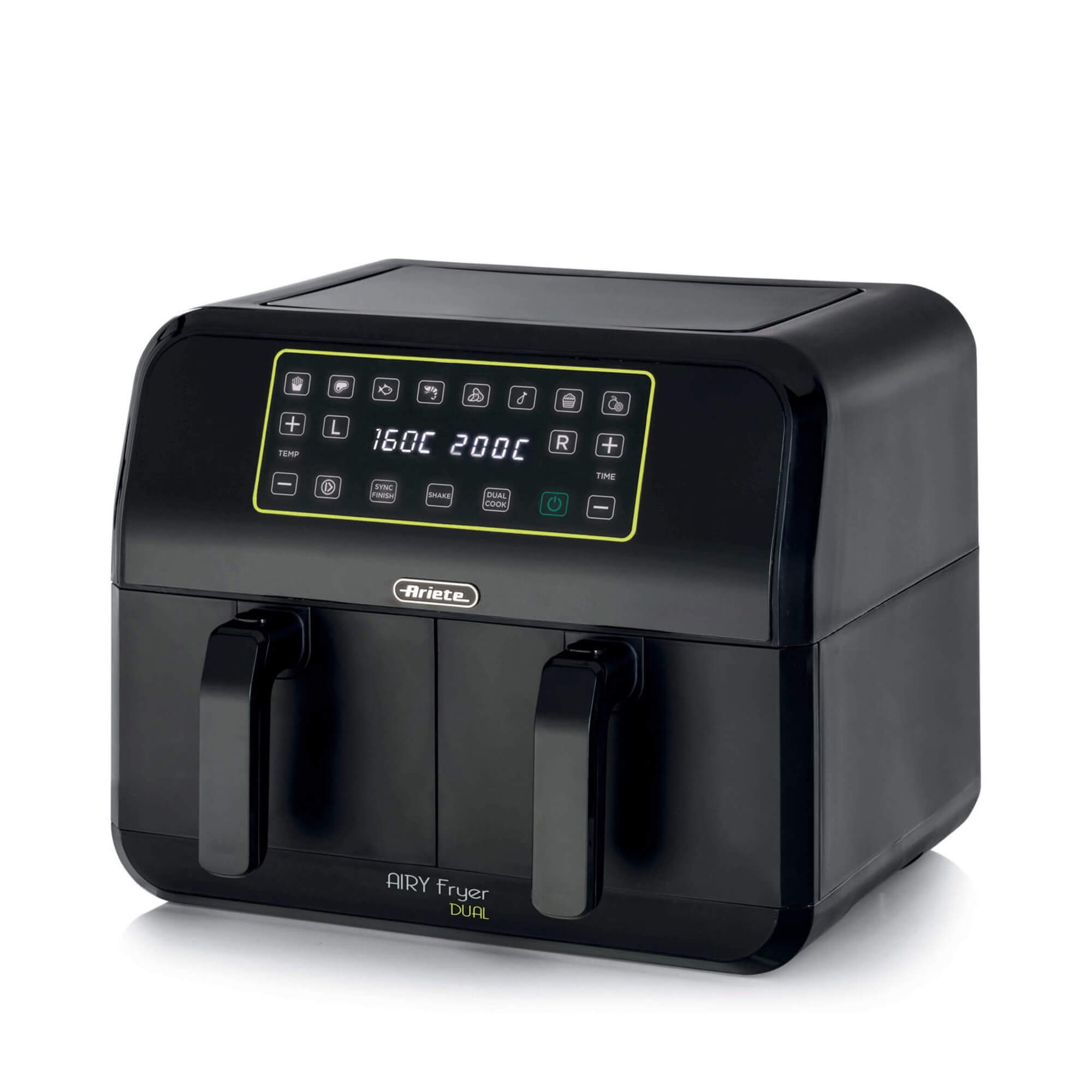 Ariete Dual Air Fryer 9L ,2100W, Stainless Steel