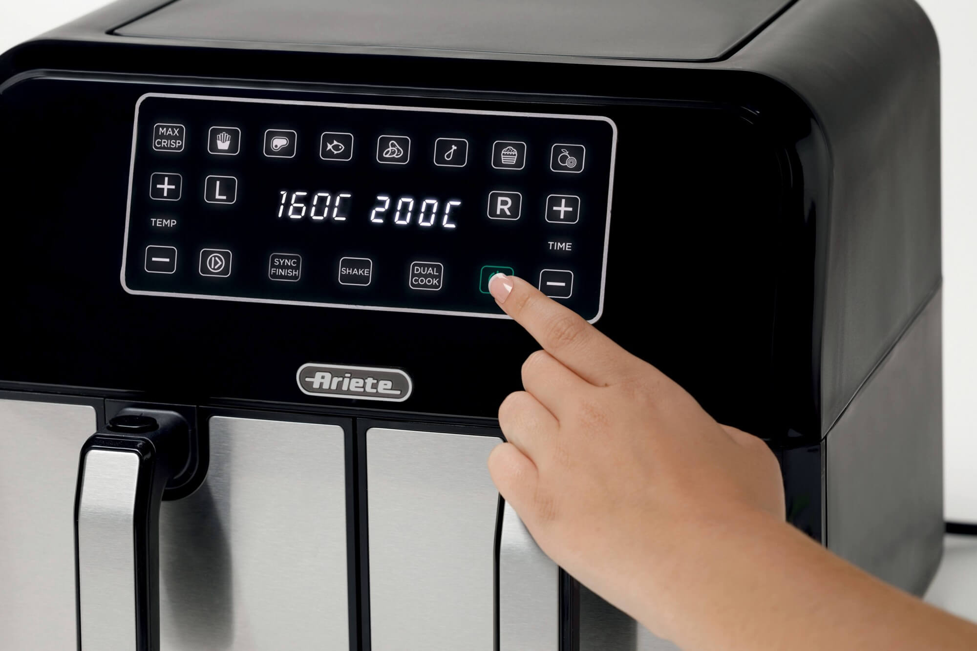 Friggitrice ad aria con doppio cestello | Airy Fryer Dual Metal | Ariete