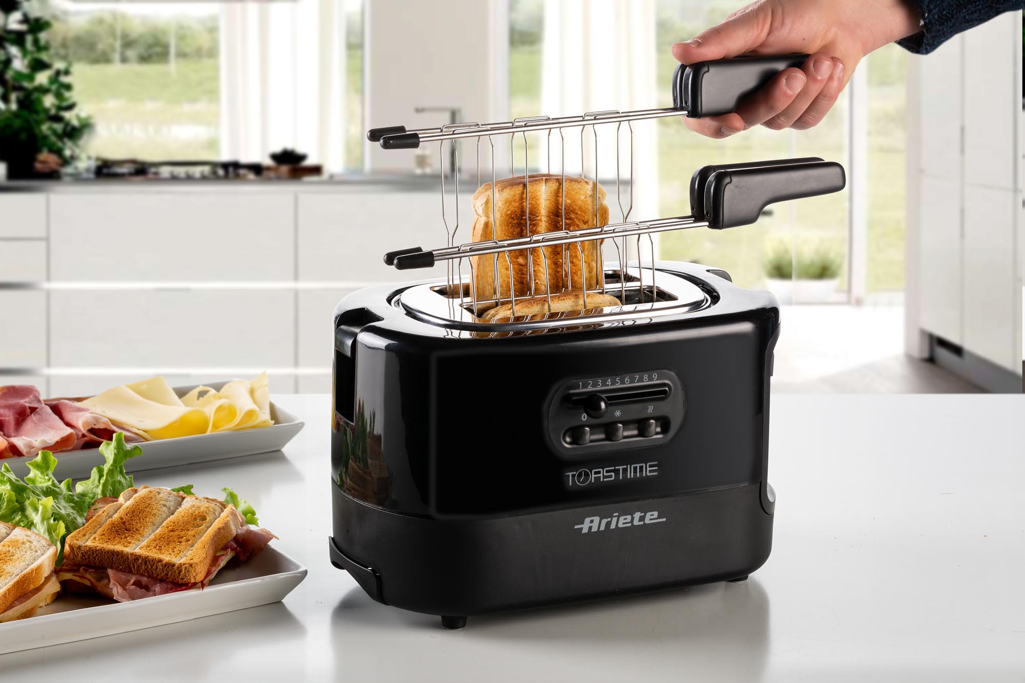 Bread Toaster 2-Slice Parini Black