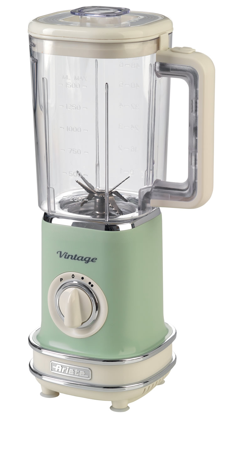 Frullatore Salvaspazio Frullatore Vintage verde Ariete Frullatore elettrico capacità 1,5 litri 4 velocità + Pulse
