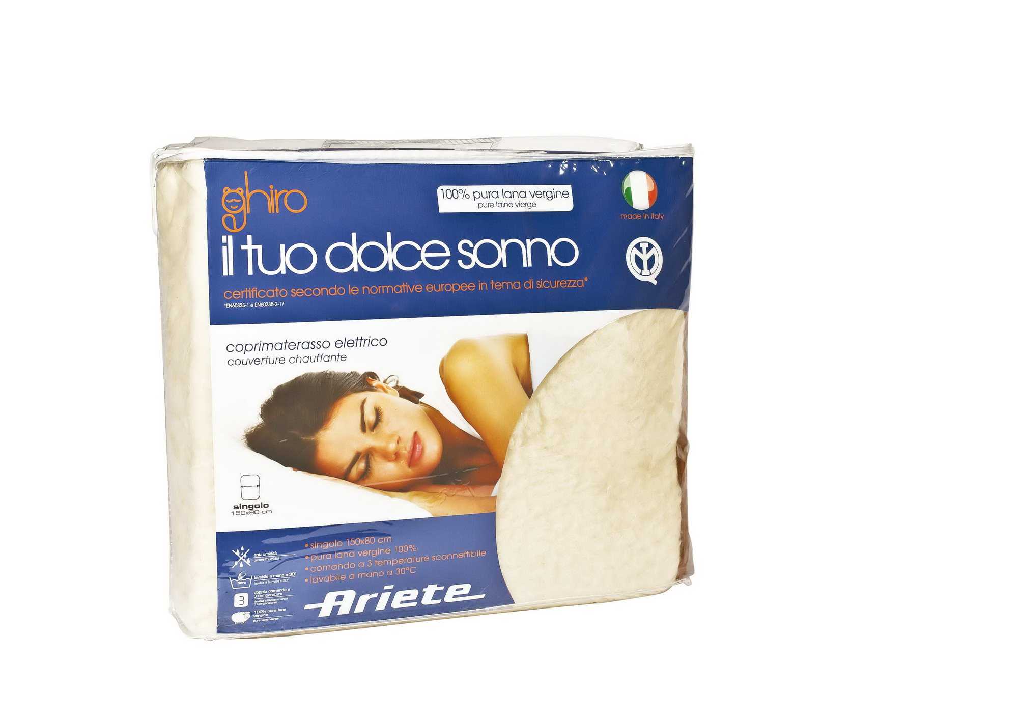 ARIETE TELECOMANDO CONTROLLER TERMOCOPERTA SCALDASONNO GHIRO DOLCESONNO