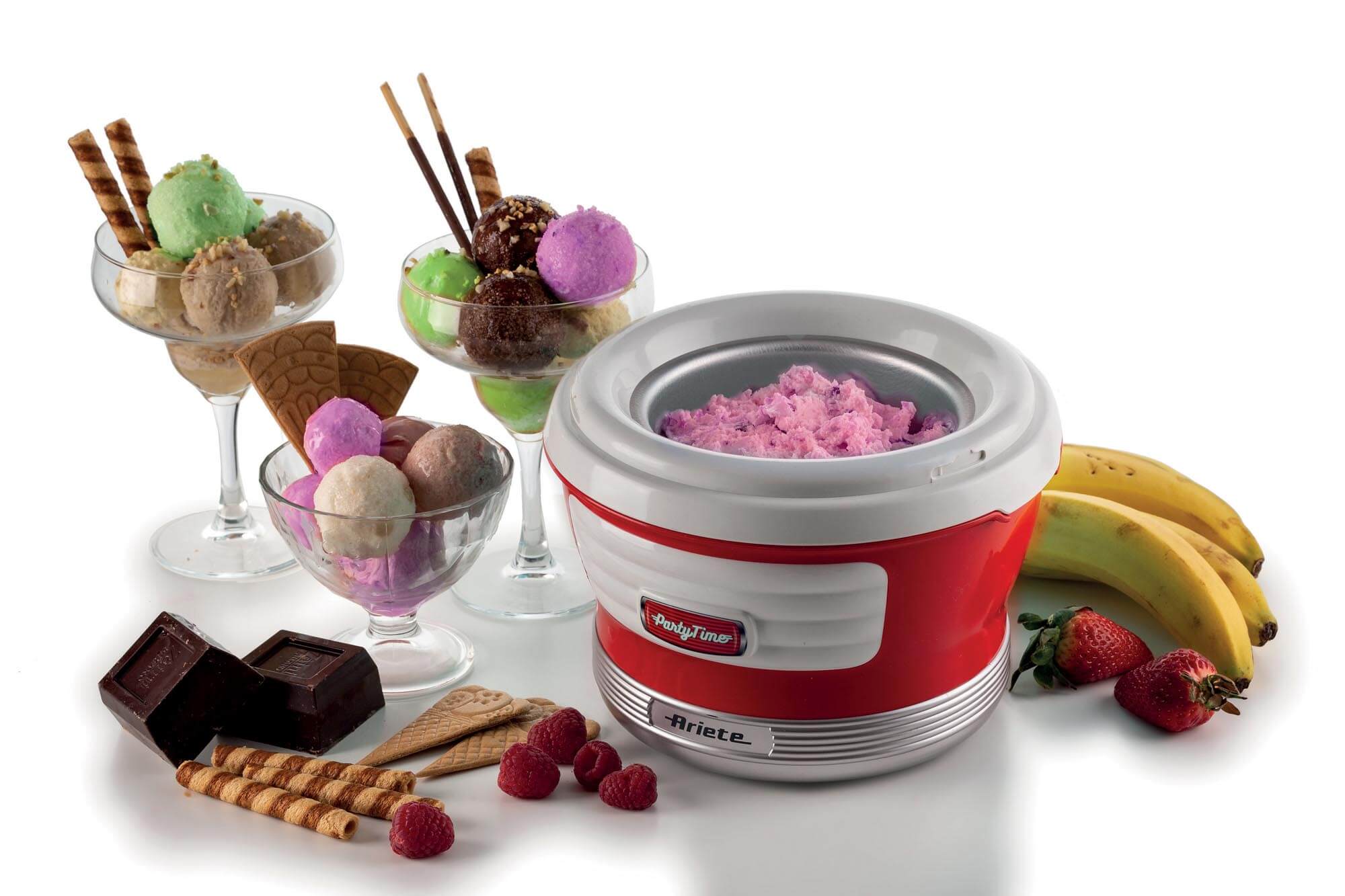 Ice Cream Maker Red, Party Time ice cream machine