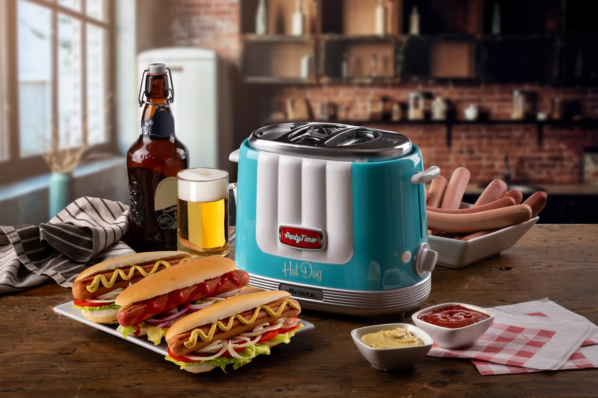 Party Blue| Ariete Hot Dog Time | Dog Machine Hot Light Maker