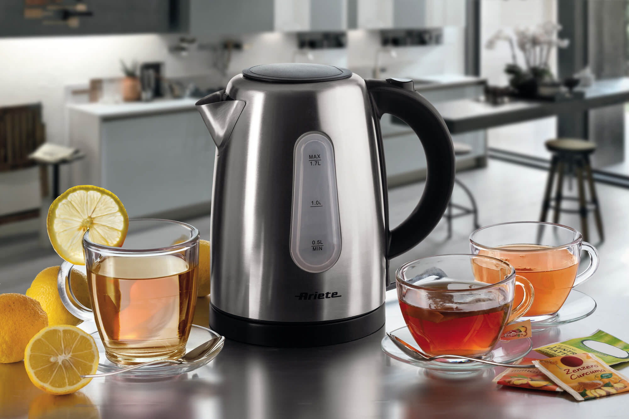 Bollitore elettrico cordless, Metal Kettle, Ariete 2847