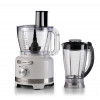 Ariete 1782 Gourmet Pro Moderna, Robot da cucina, Tritatutto 3L, Frullatore 2L, 2 velocità + Pulse, Set di lame + Disco in acciaio inox, Accessorio spremiagrumi, Bianco