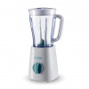 Ariete 576 Frullatore Breakfast, Frullatore, 500W, 4 lame in acciaio inox, 2 velocità + Funzione Pulse, Capacità 1,5 L, Piedini antiscivolo, Coperchio superiore, White & Aegean Teal