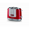 Ariete 206 Hot Dog Maker Party Time, Macchina per Hot Dog con 4 Spazi di Cottura, 5 Livelli di Cottura, Macchina Hot Dog Espulsione Automatica, 650W, Rosso