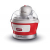 Ariete 643 Ice Cream Maker Party Time, Macchina per fare il gelato, 12W, Capacità 1,5 L, Cestello estraibile con doppio isolamento, Tempo preparazione 30 minuti, Coperchio per aggiunta ingredienti, Rosso