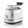 Ariete 149 Tostapane Moderna bianco con pinze per 2 fette di pane, sandwich o toast - 6 livelli di doratura - Scongelamento - Linea Moderna Ariete - Bianco