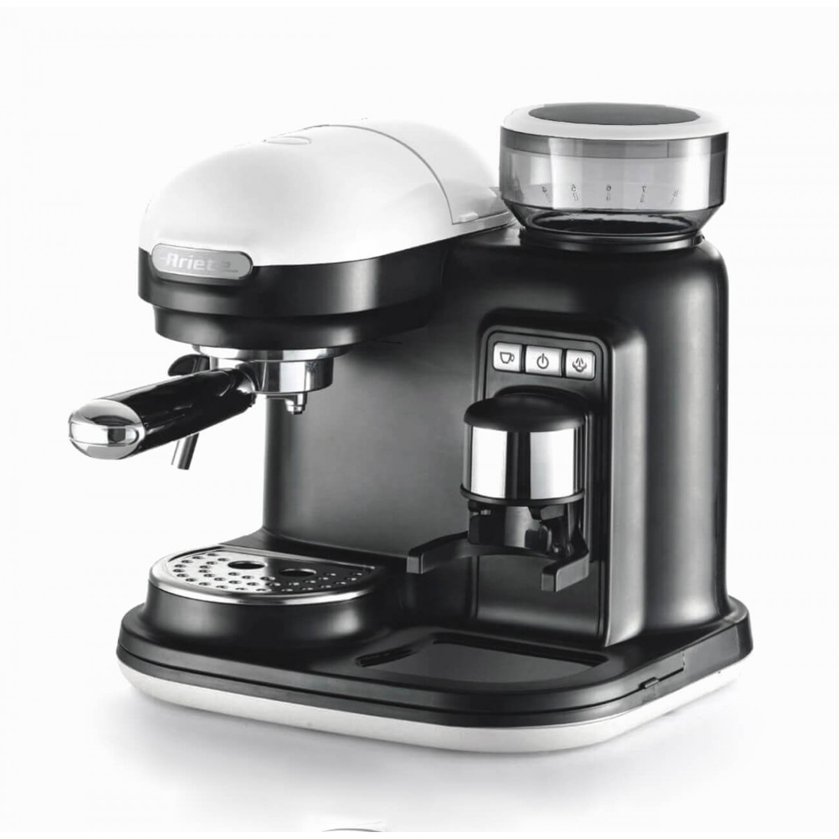 Espresso coffee machine with integrated coffee grinder Ariete