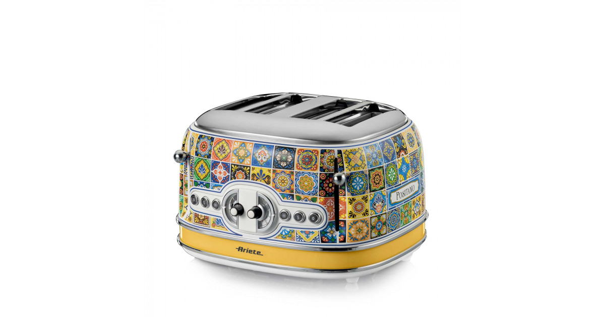 Tostapane Alpina 1000W, 7 Livelli Di Doratura, Funzione Scongelamento, Acciaio Inox Argento, Vassoio Raccoglibriciole