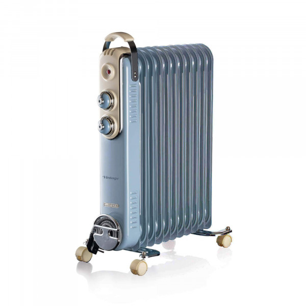 11-element oil radiator blue
