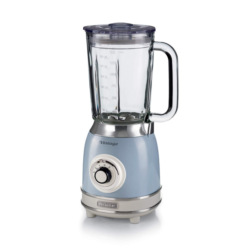 Blender with Vintage Blue Glass Cup