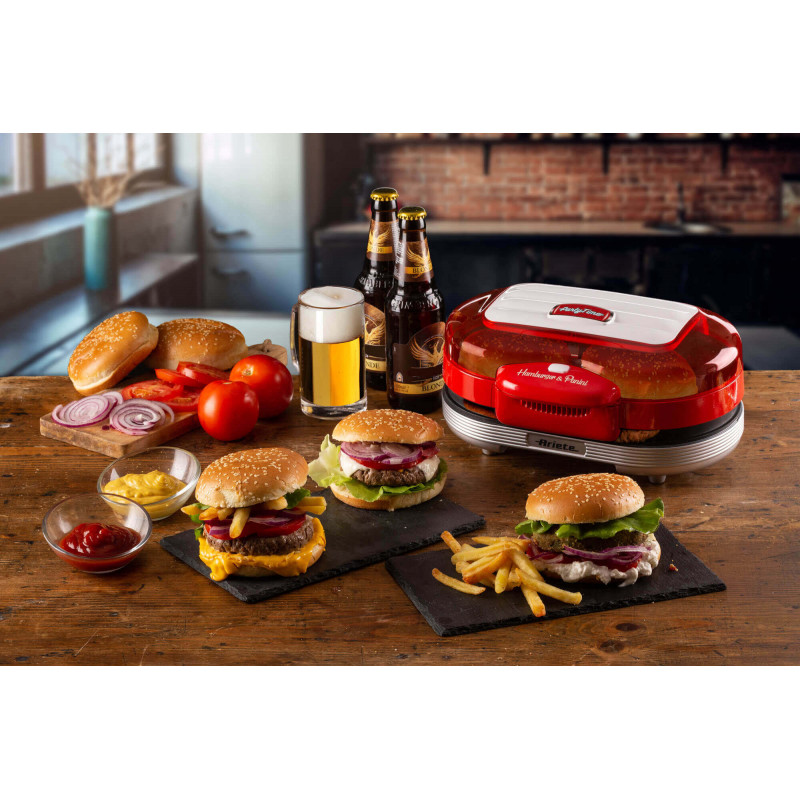 Hamburger Maker Red | Party Time Hamburger Machine | Ariete