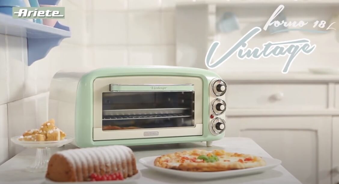 Forno elettrico 18 Litri, Forno Vintage, Ariete 979 Verde