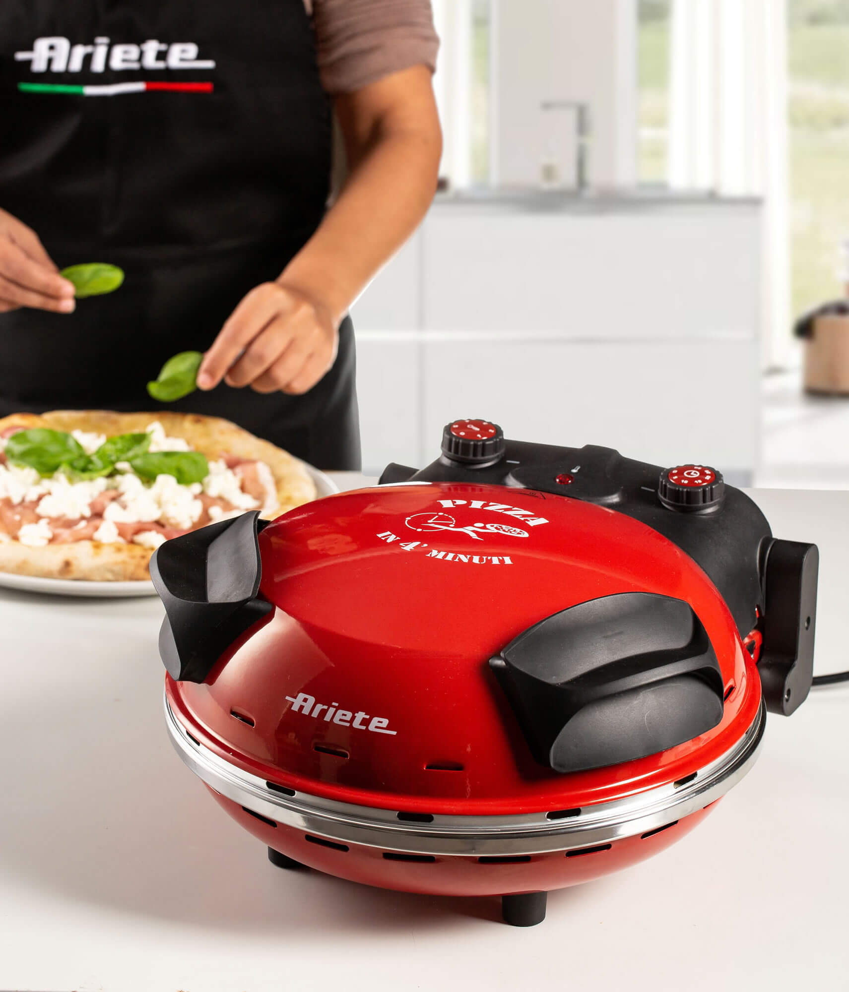 Recensioni clienti: Ariete 909 Pizza 4' Minuti, Forno per  pizza, 1200 W, 5 livelli di cottura, Temperatura Max 400°C, Rosso