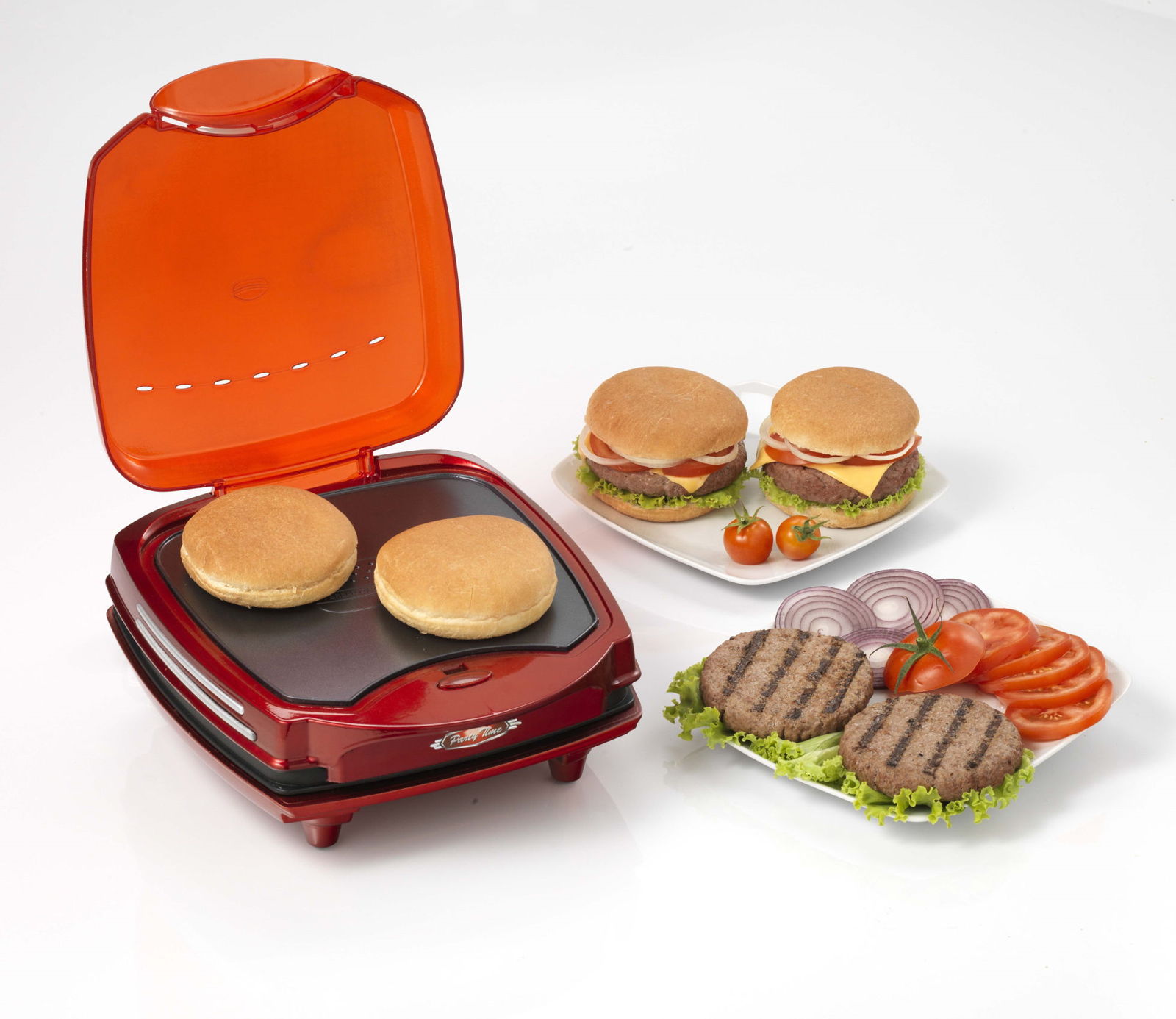 Electric burger table grill, Hamburger Maker Party Time