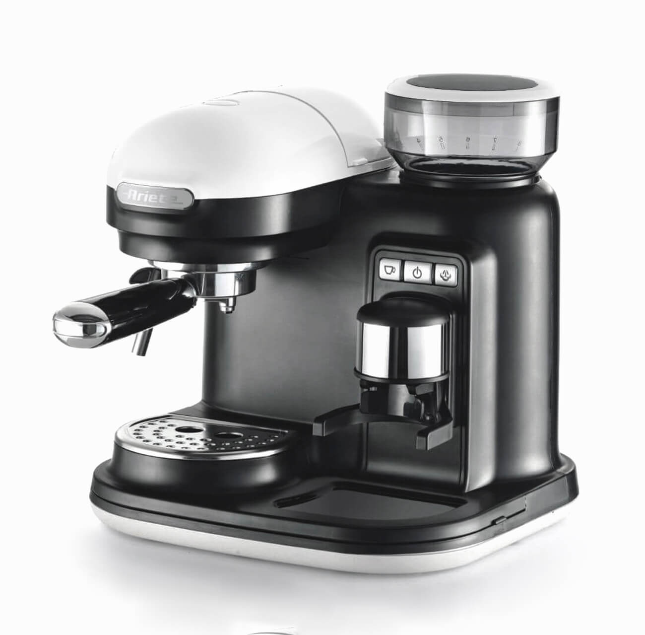 Macchina per caffè con macinacaffè Bianco | Espresso Moderna | Ariete