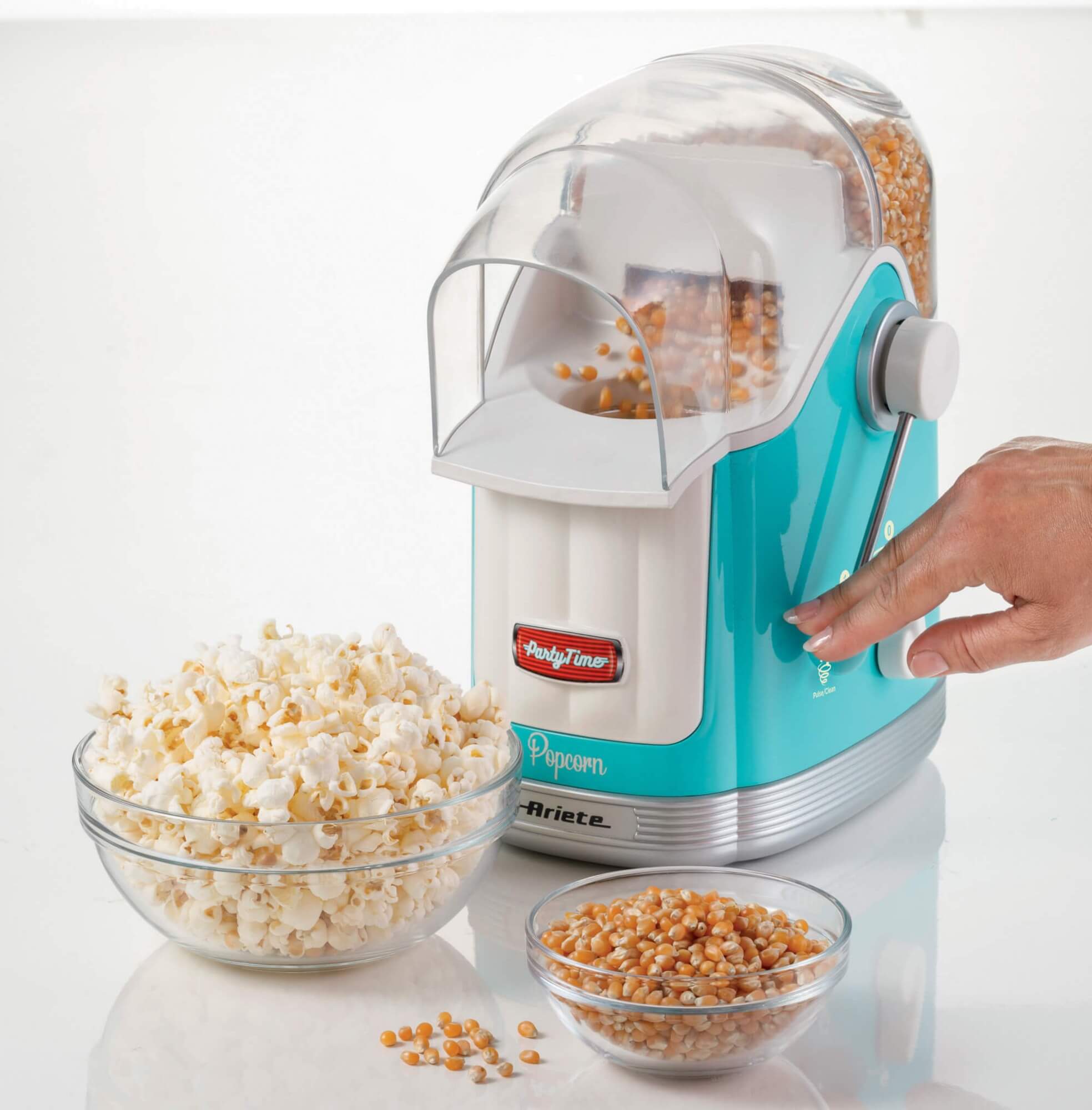 Ariete Macchina per Popcorn Party Time con Vaschetta Azzurra