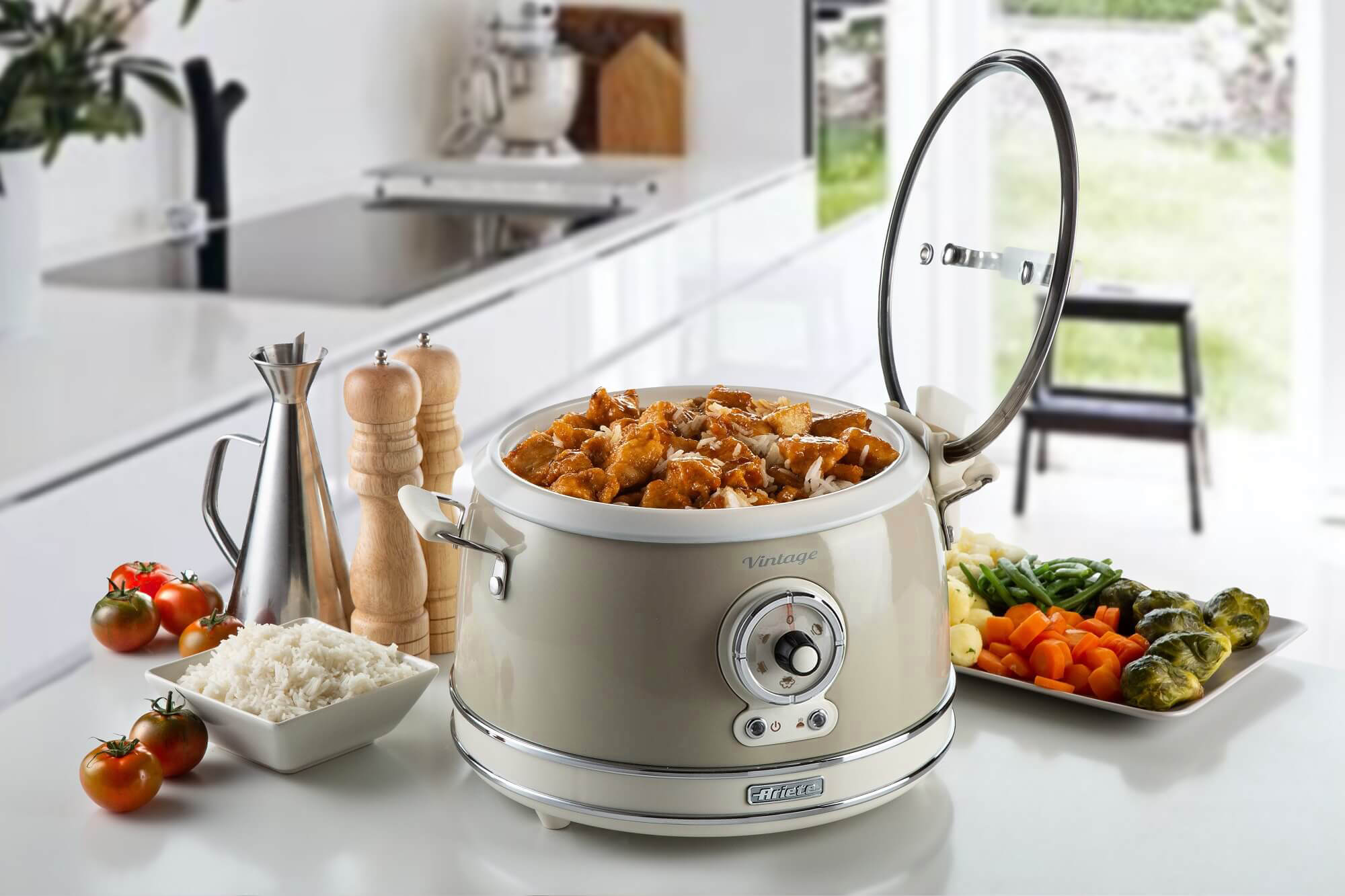 & Rice Rice Slow Cooker Electric | Cooker Beige | Ariete Cooker