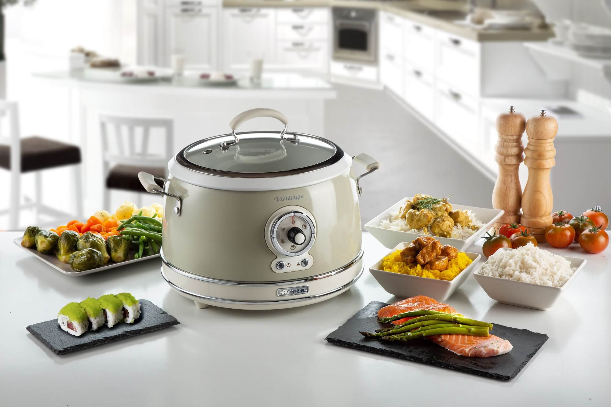 Cuociriso Elettrico Rice Cooker & Slow Cooker Beige Ariete